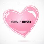 Glossy Pink Heart with Text